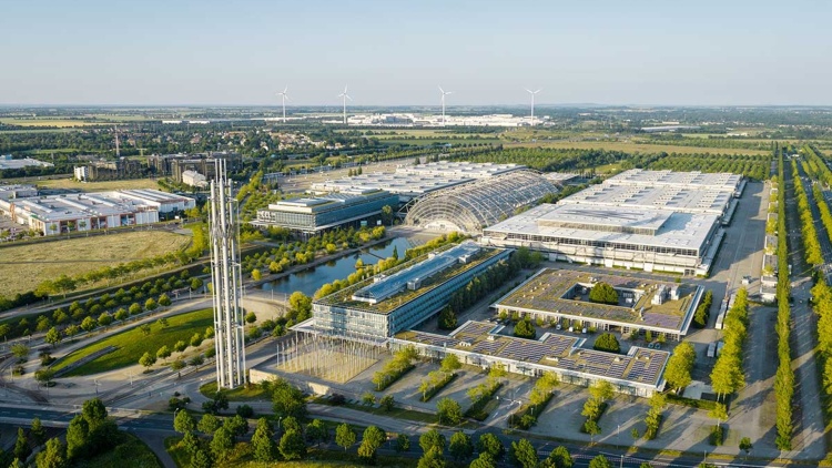 Leipziger Messe: Messegelände aus der Vogelperspektive