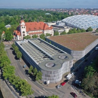 KONGRESSHALLE am Zoo Leipzig aus der Vogelperspektive KONGRESSHALLE am Zoo Leipzig aus der Vogelperspektive