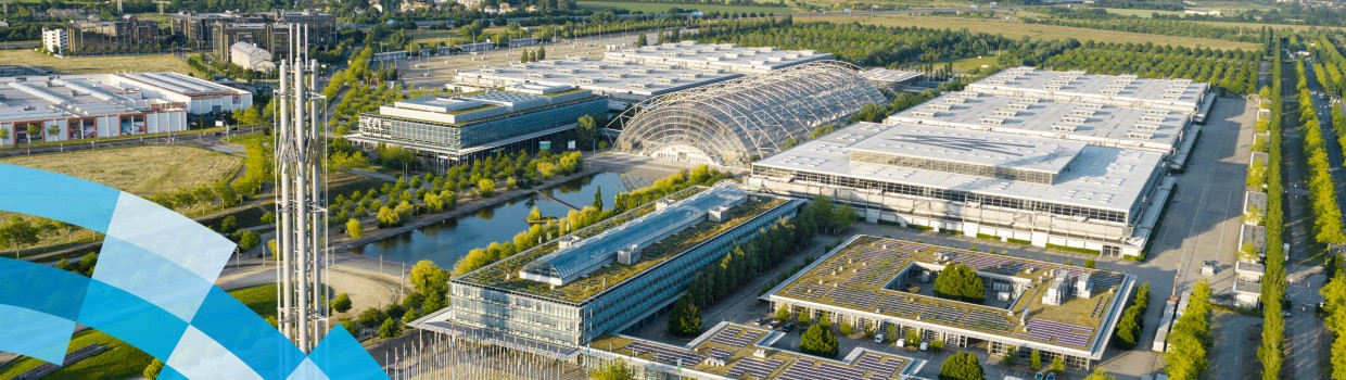 Leipziger Messe aus der Vogelperspektive