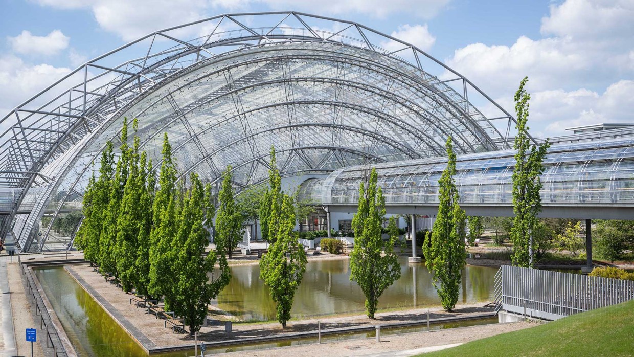 Der Pocketpark auf dem Gelände der Leipziger Messe